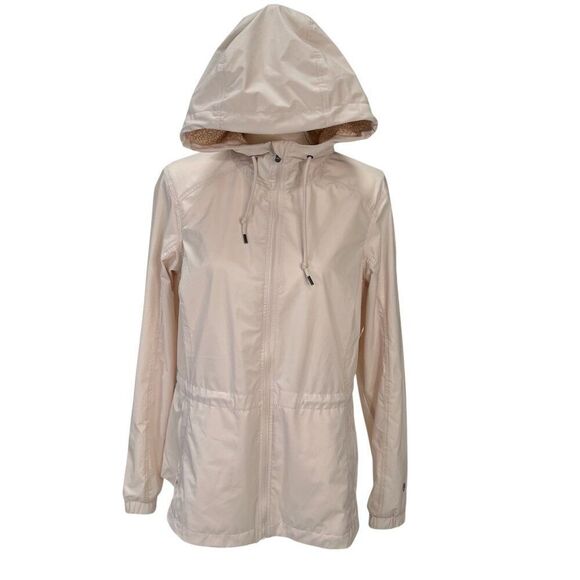 Kuhl Women's Emergence Lightweight Hooded Rain Jacket Light Tan Size Large - Picture 3 of 13